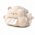 TacnnVzm™ Cozy Cloud Tissue Dispenser, Cute Bear Car Tissue Holder for Air Vent & Console, Soft-Touch Travel Tissue Box Cover, Easy-Reach Napkin Organizer for Car, SUV, Truck, Office Desk & Road Trips