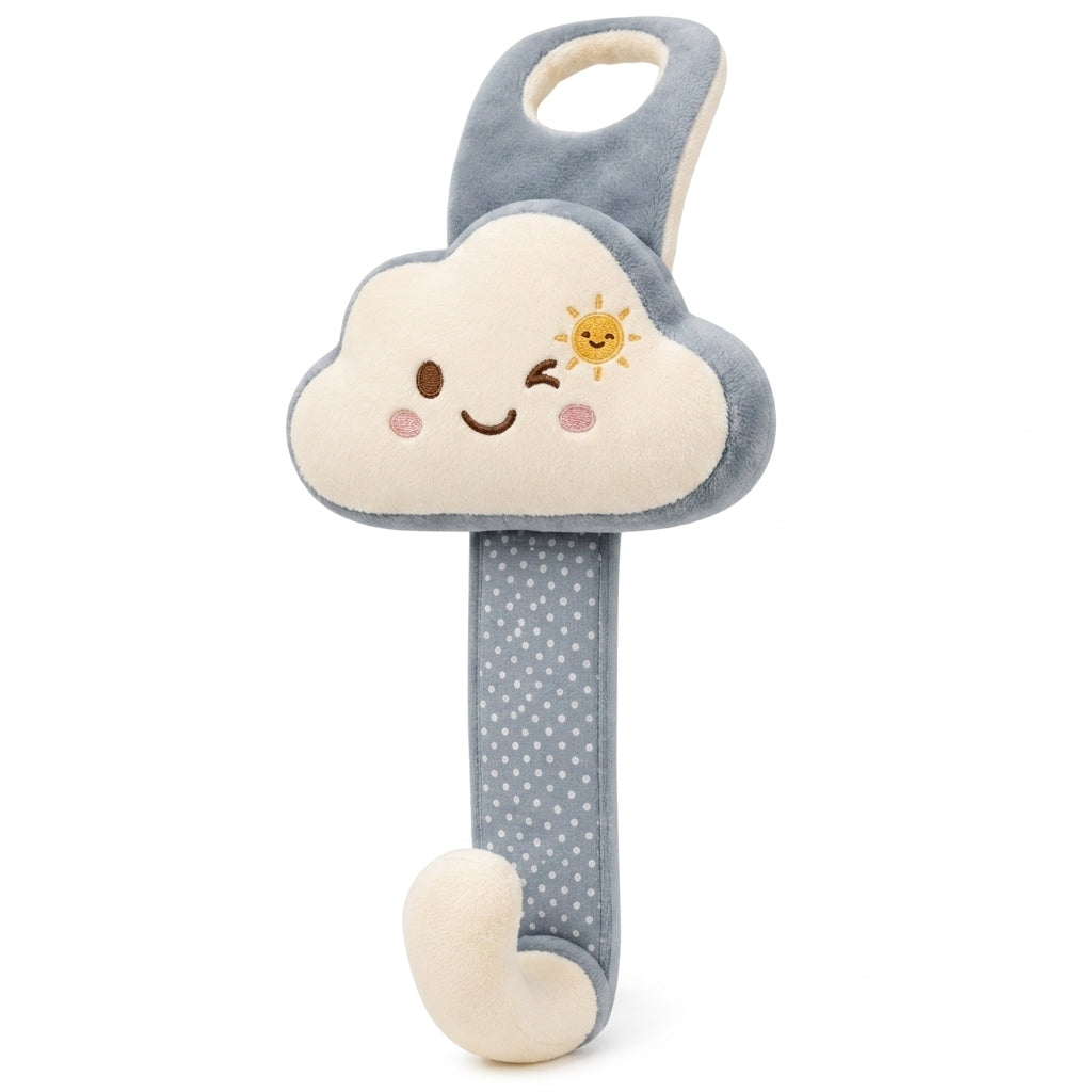 TacnnVzm™ Cute Plush Cloud Car Headrest Hook, Soft Car Tote Bag Holder, Back Seat Purse Hanger, Auto Seat Organizer Hook for Handbags, Grocery Bags, Coats, Lunch Bags & Everyday Carry Items