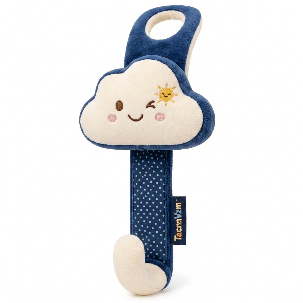 TacnnVzm™ Cute Plush Cloud Car Headrest Hook, Soft Car Tote Bag Holder, Back Seat Purse Hanger, Auto Seat Organizer Hook for Handbags, Grocery Bags, Coats, Lunch Bags & Everyday Carry Items