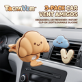 TacnnVzm™ 3-Pack Car Vent Amigos Cute Silicone Air Vent Clips, Car Air Freshener & Dashboard Vent Organizer, Instant Clip-On Car Interior Accessories, Soft Durable Auto Vent Decorations for Cars, SUVs, Trucks