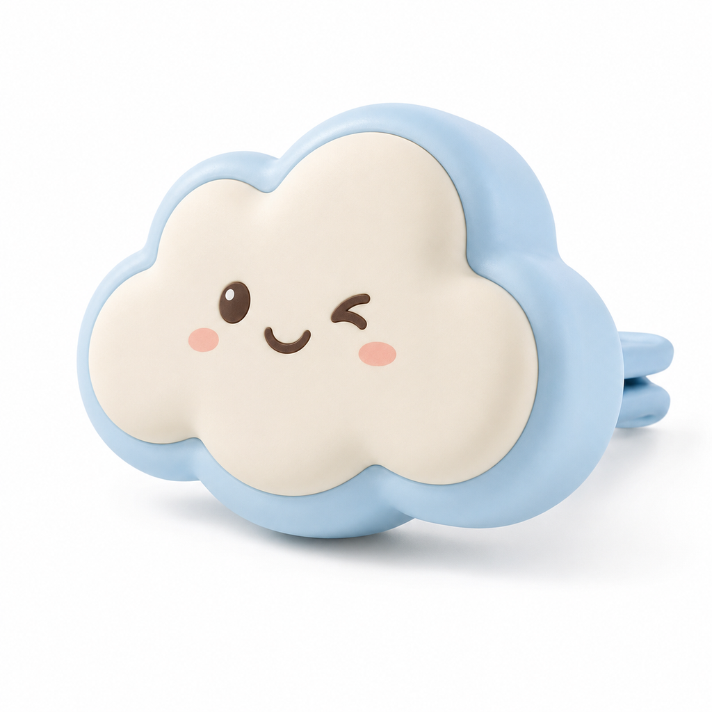 TacnnVzm™ Cute Cloud Car Air Freshener Vent Clip, Scent-Boosting Auto Fragrance Diffuser, Soft Silicone Car Vent Decor, Long-Lasting Car Freshener Clip for Women, Men, Daily Commute, Road Trips & Car Interior Accessories